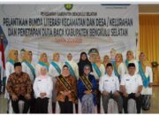 Pelantikan Bunda Literasi Kecamatan Dan Desa/Kelurahan Dan Penetapan Duta Baca B/S Dalam Acara, Turut Hadir Sukarni S.P. M.Si