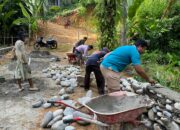 Pemdes Tumbak Tebing Laksanakan Pembangunan Rehabilitasi, Peningkatan Jalan Desa, Tembok Penahan Tanah Tahun 2024.