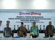 H. Rifai Tajuddi Bupati BS Hadiri Forum Komunikasi Dinas Kependudukan Dan Pencatatan Sipil, Ini Harapan Bupati