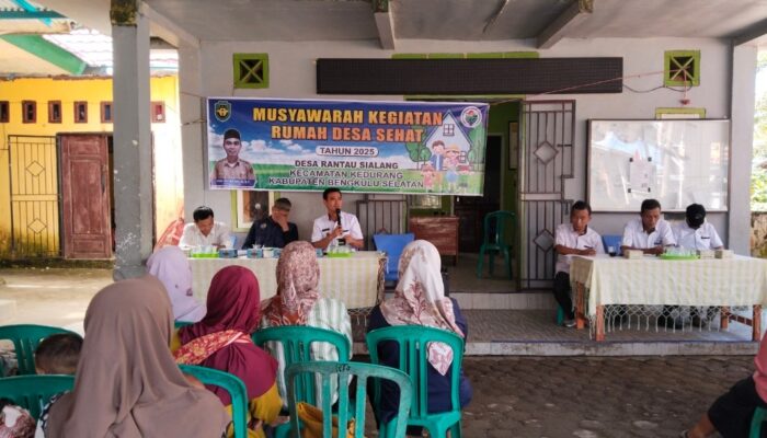 Pemdes Rantau Sialang Gelar Musyawarah Kegiatan Rumah Desa Sehat, Th 2025