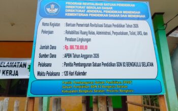 Progres Refit SDN 82 Bengkulu Selatan Capai 32 Persen, Pelaksanaan Disebut Mengacu Standar APBN